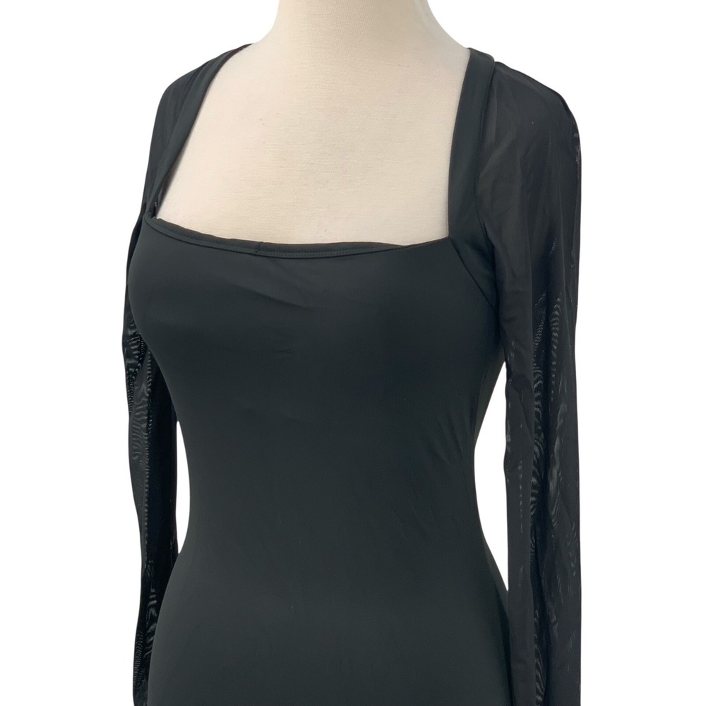 Halara Softlyzero Black Square Neck Backless Body… - image 7